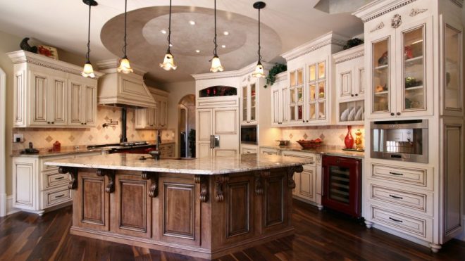 What materials are used to make luxury kitchen furniture