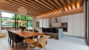 The pros and cons of a custom wood ceiling.