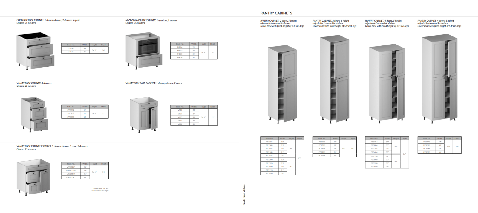 more cabinets options scheme: different pantry cabinets