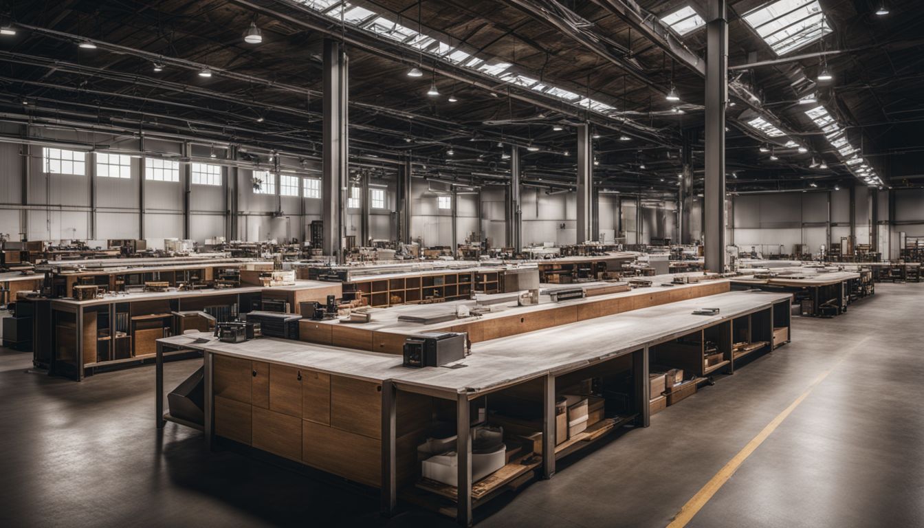 very large workshop for the production of premade vanities and custom made furniture