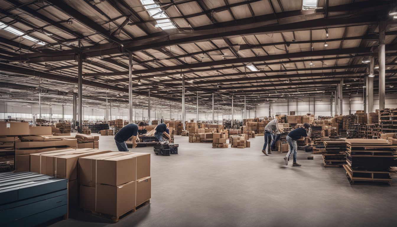 A spacious warehouse filled with factory direct wholesale furniture