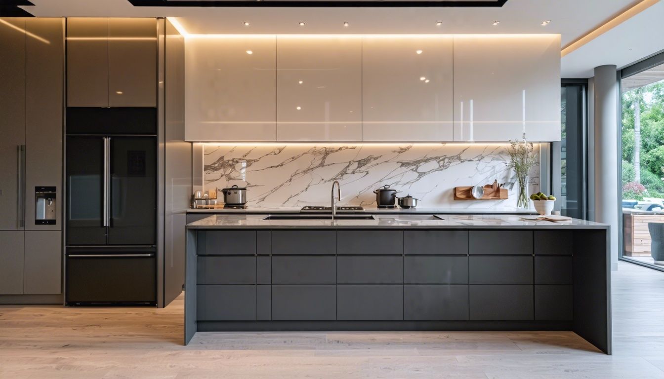  pre-assembled cabinetry unit is showcased in a modern upscale kitchen setting
